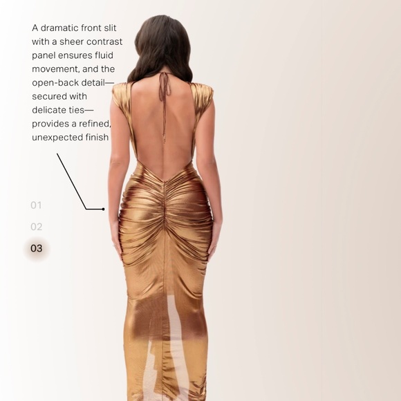 Coucoo Aurora Dress- Molten Gold - Picture 2 of 3